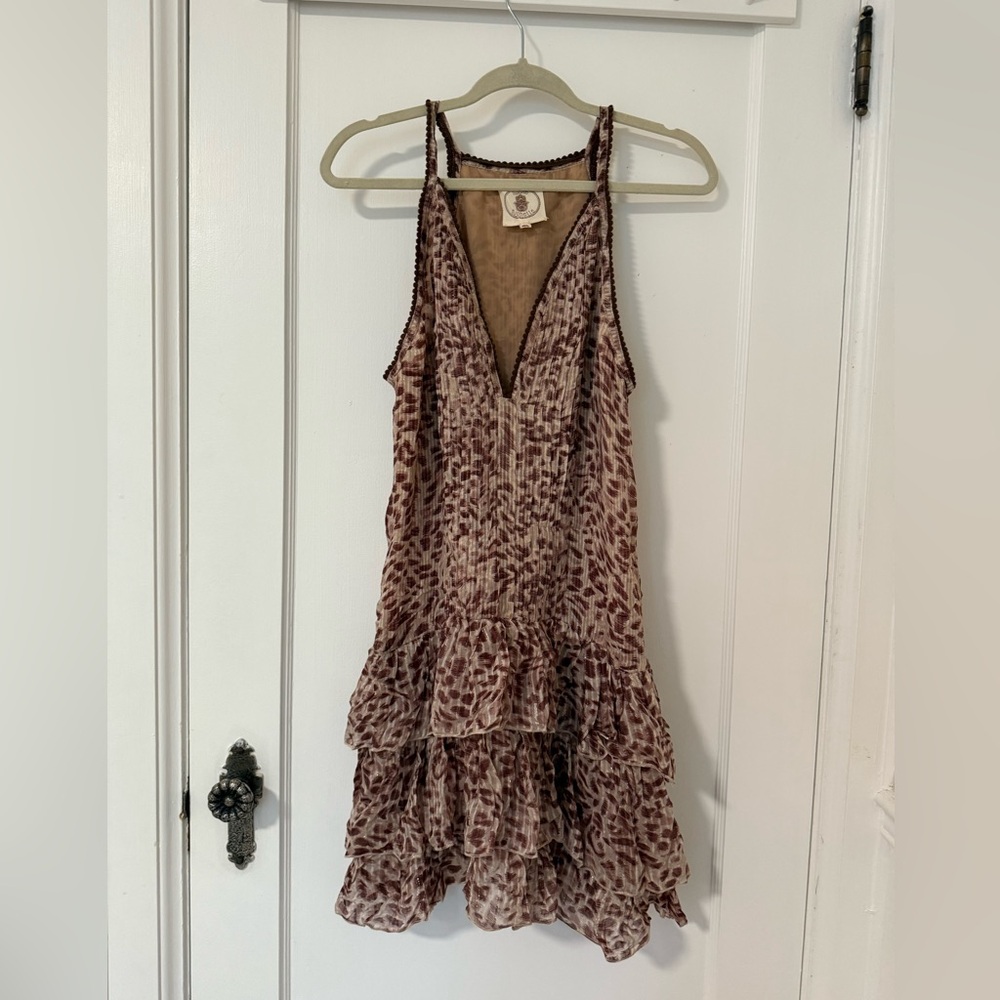 Muche Muchette Brown Leopard Sleeveless Dress